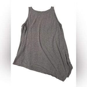 Eileen Fisher Grey Asymmetrical Cotton Tank - Size Medium